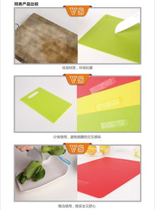 日式创意厨房 糖果 色可弯曲 悬挂 式塑料切菜板